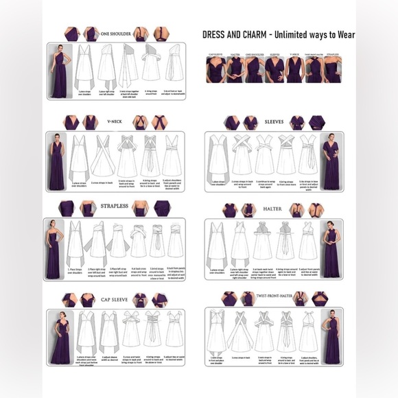 ProAid Convertible Infinity Dress-Blue - Picture 4 of 5